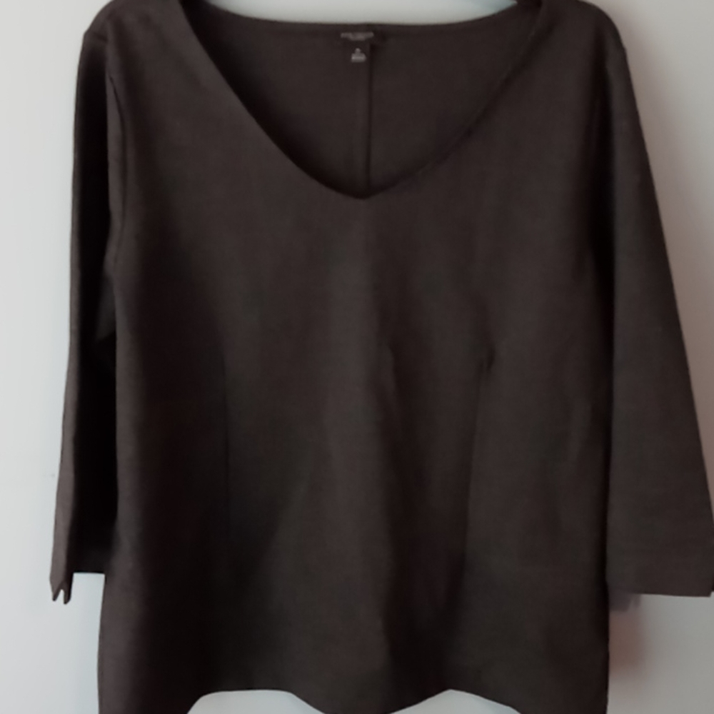 Ann Taylor Black V-Neck Tunic